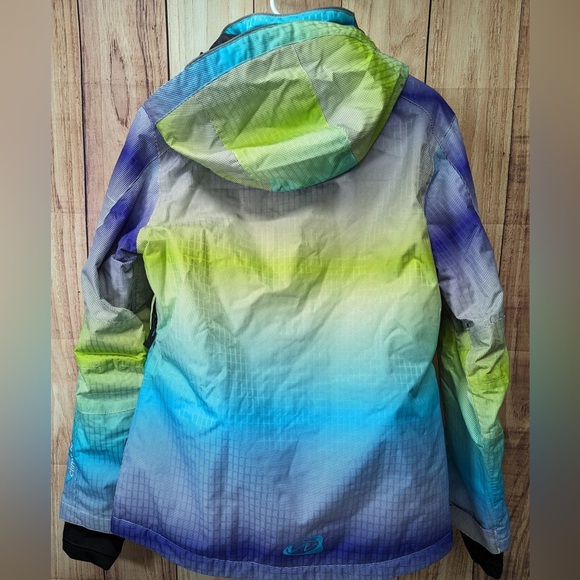 German waterproof winter / Ski jacket size 6 multicolor breathable material - Picture 3 of 10